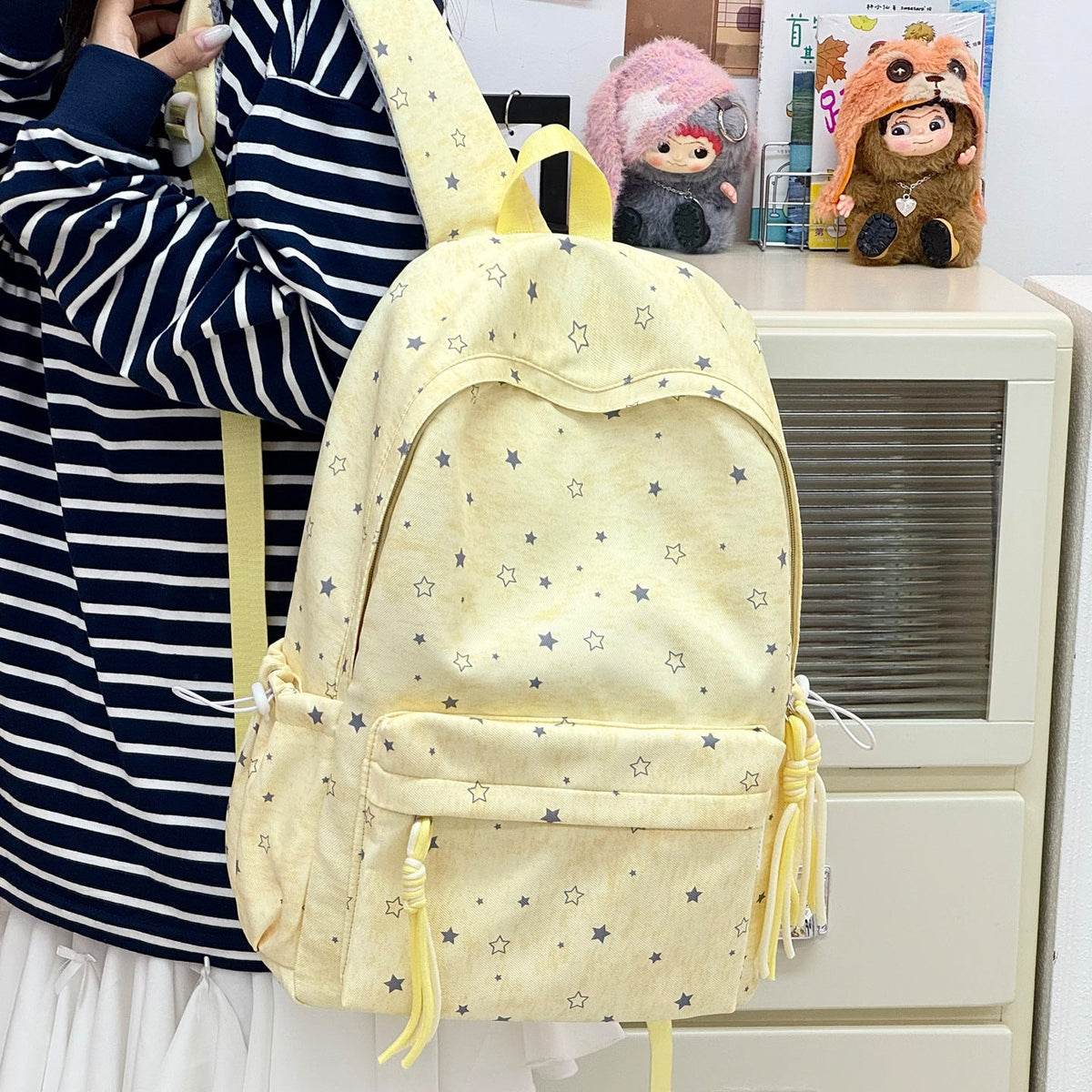 Durable Star-Patterned Casual Backpack LoungeYard — product view 3