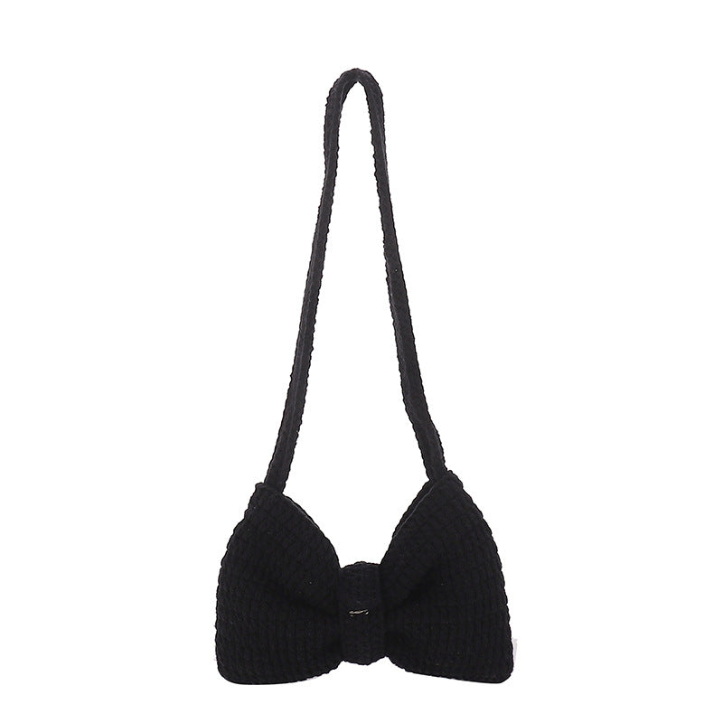 Bow-Detail Crochet Handbag — product view 3