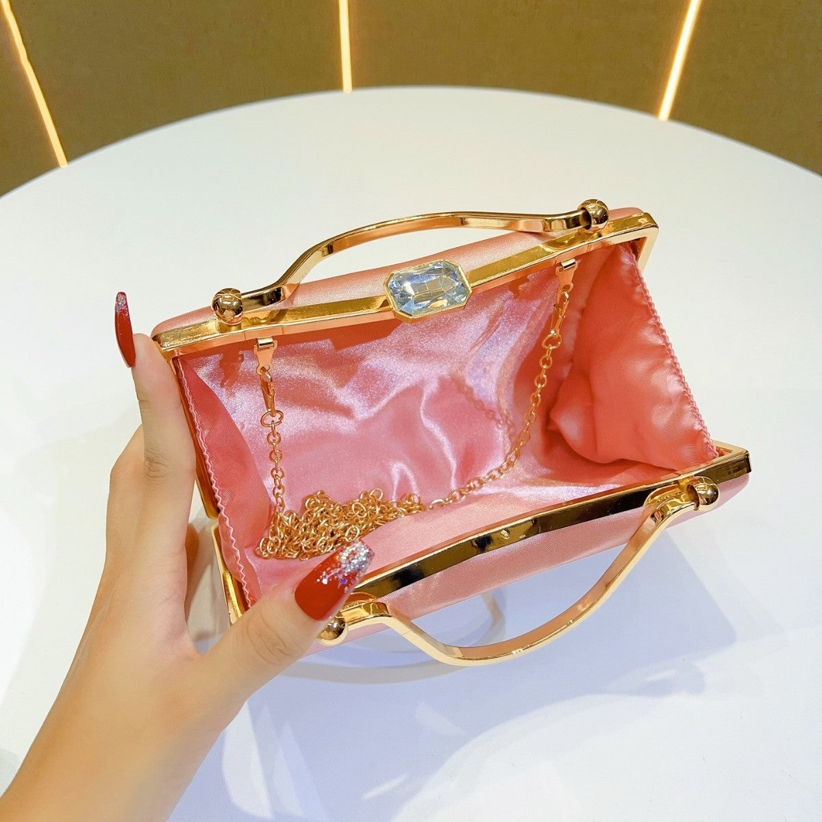 Vintage Satin Evening Handbag — product view 3