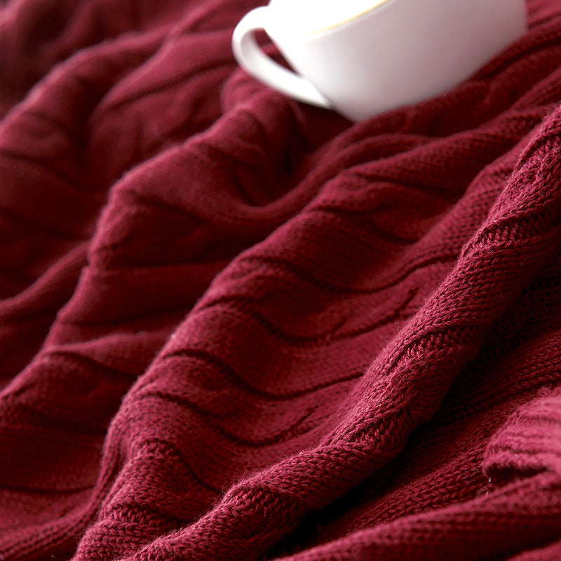 Cable Knit Throw Blanket — product view 2