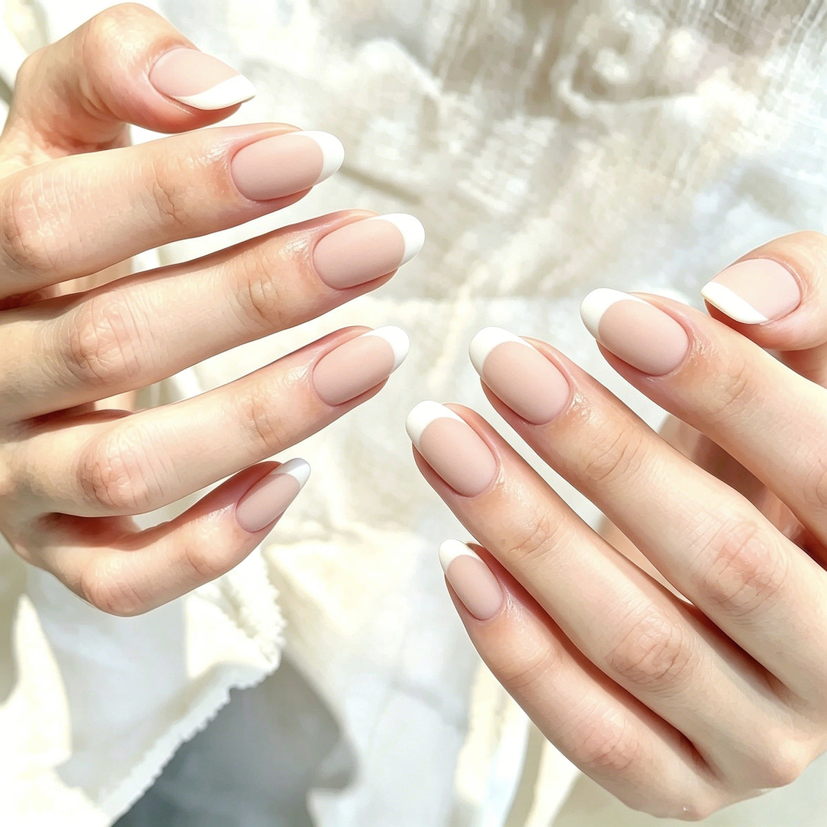 Premium French Tip Press-On Nail Set — product view 3