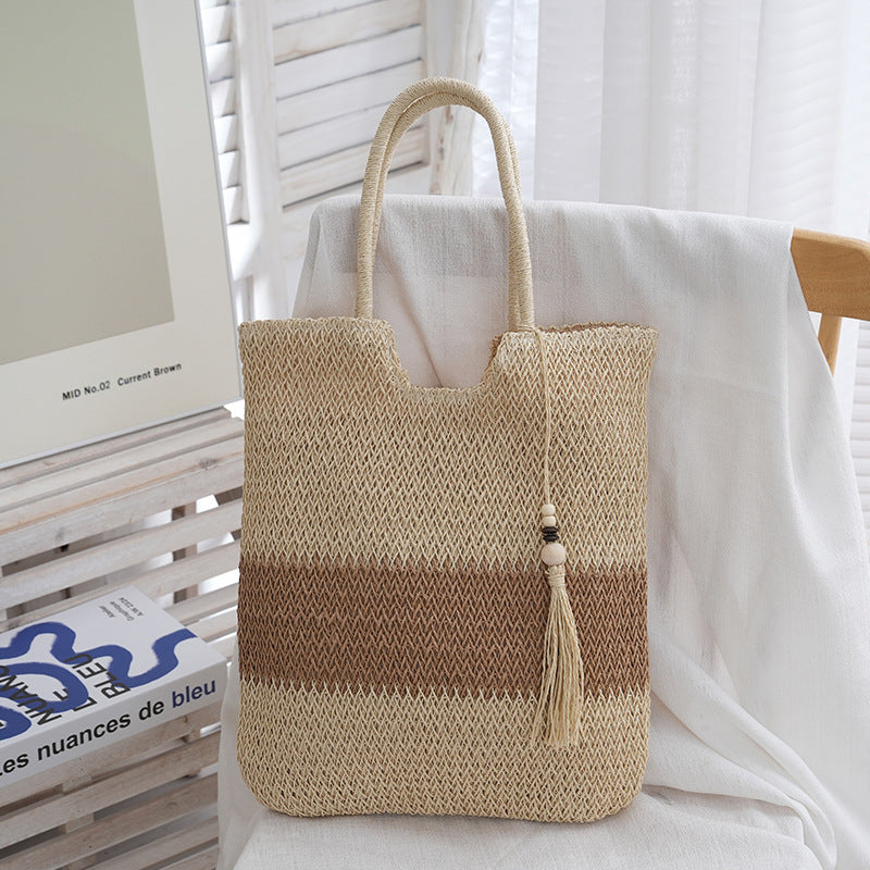 Stylish Handbag Made of Braided Material LoungeYard — product view 4