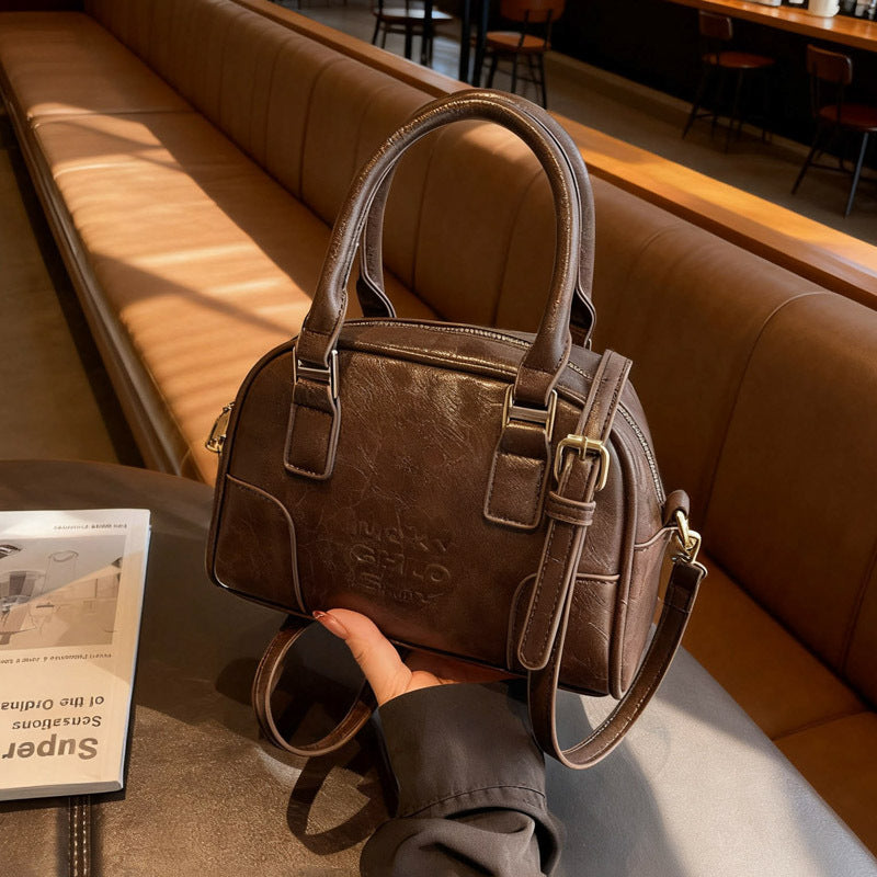 Luxurious Faux Leather Structured Handbag LoungeYard — product view 2