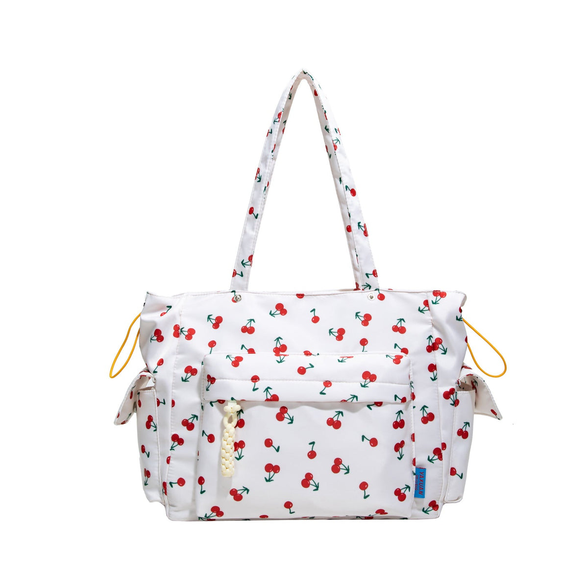 Cherry Print Multi-Pocket Tote Bag LoungeYard — product view 5