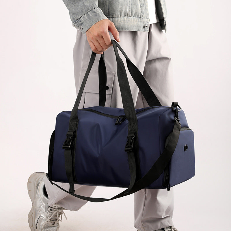 Sporty travel bag with individual compartment design and durable material LoungeYard — product view 4
