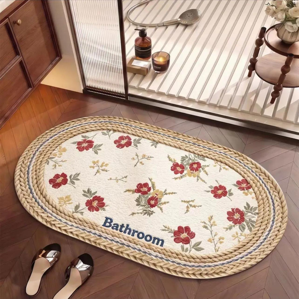 Elegant Textured Bathroom Mat — product view 2