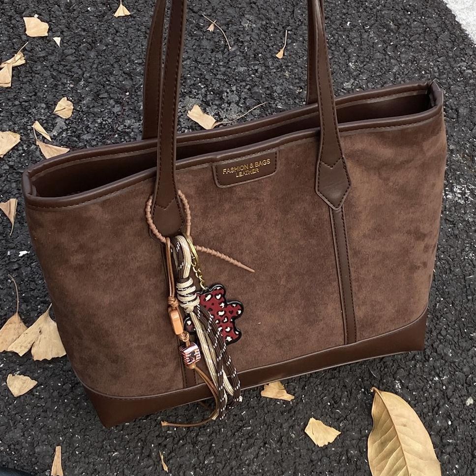 Spacious Suede Tote Bag LoungeYard — product view 2