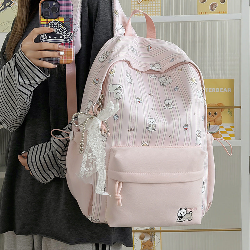 Cute Illustrated Character Design Backpack LoungeYard — product view 3