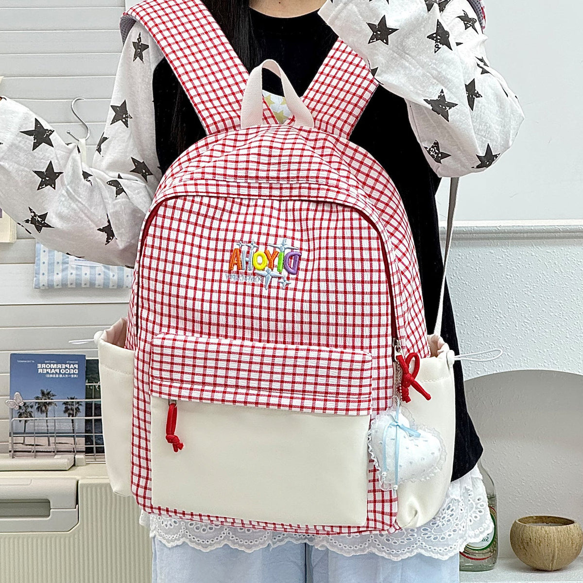 Playful Patterned Backpack LoungeYard — product view 2