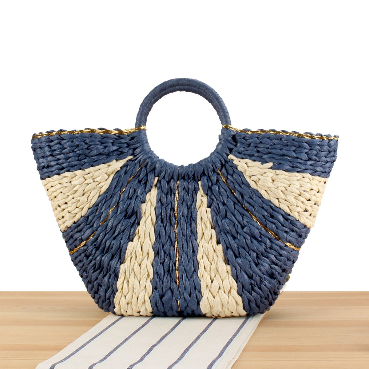 Elegant Woven Tote Bag with Extraordinary Design LoungeYard — product view 7