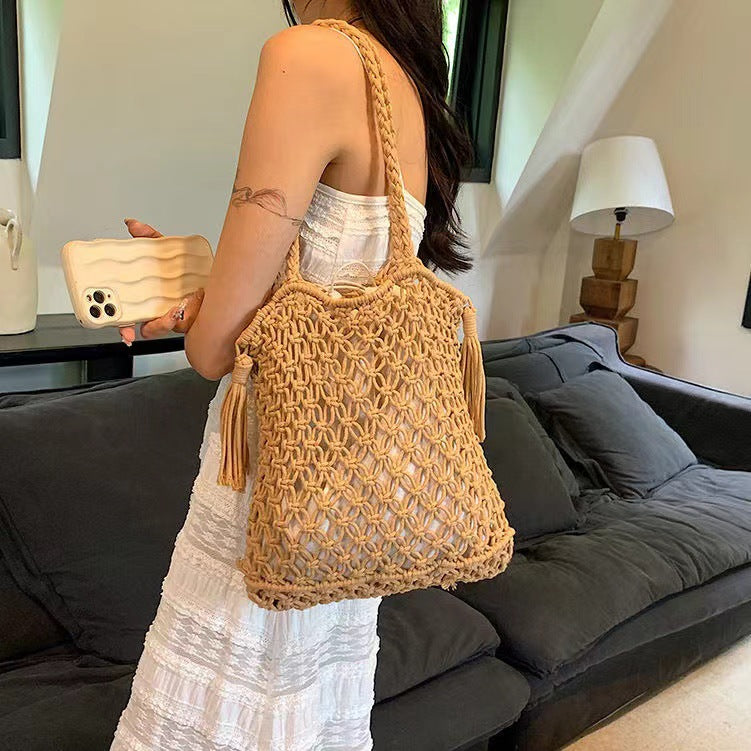Trendy Macrame Crossbody Bag LoungeYard — product view 3