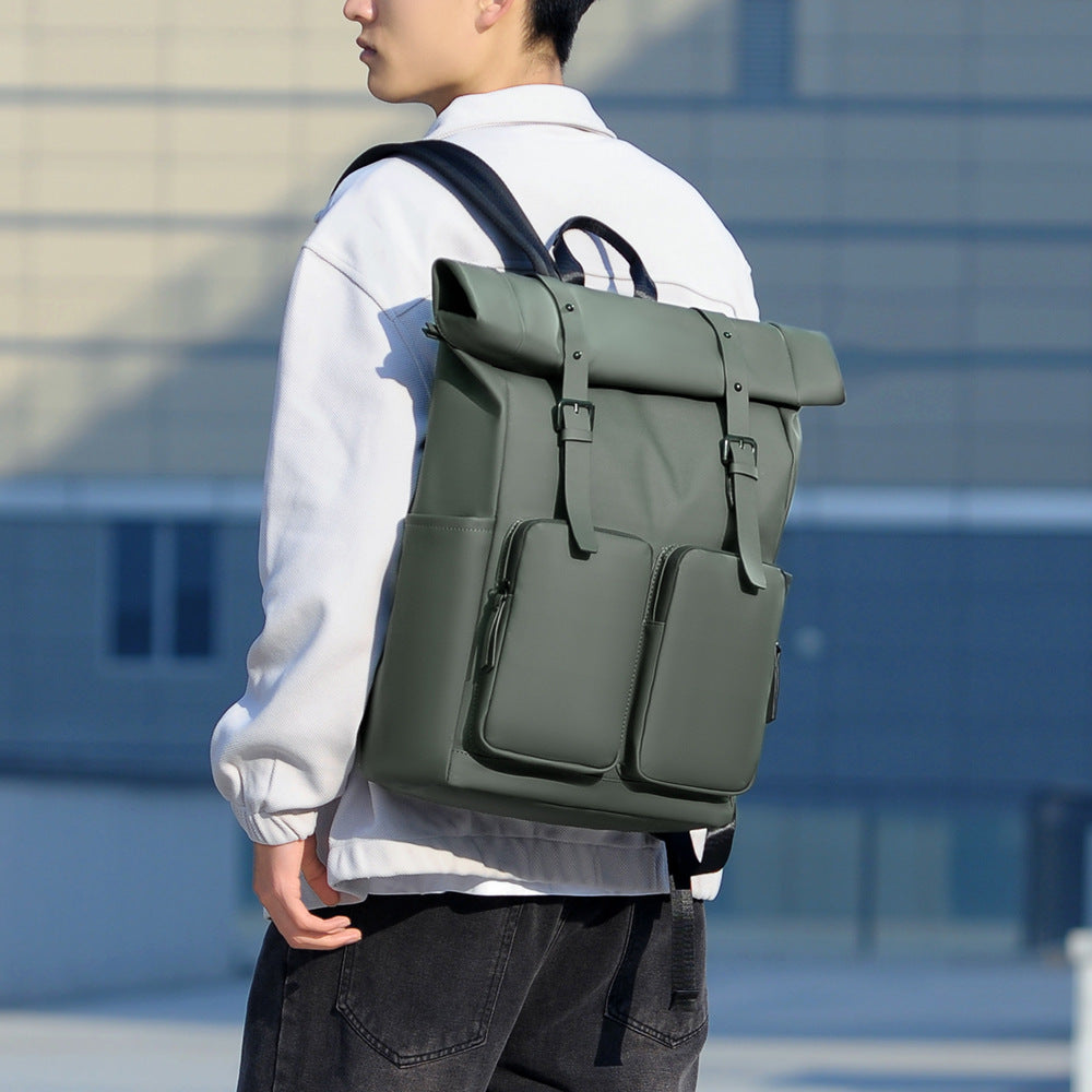 Roll-Top Waterproof Backpack LoungeYard — product view 4