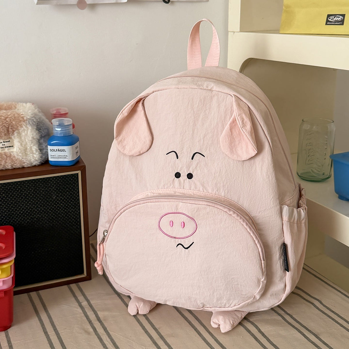 Cute Pig-Themed Backpack LoungeYard — product view 7