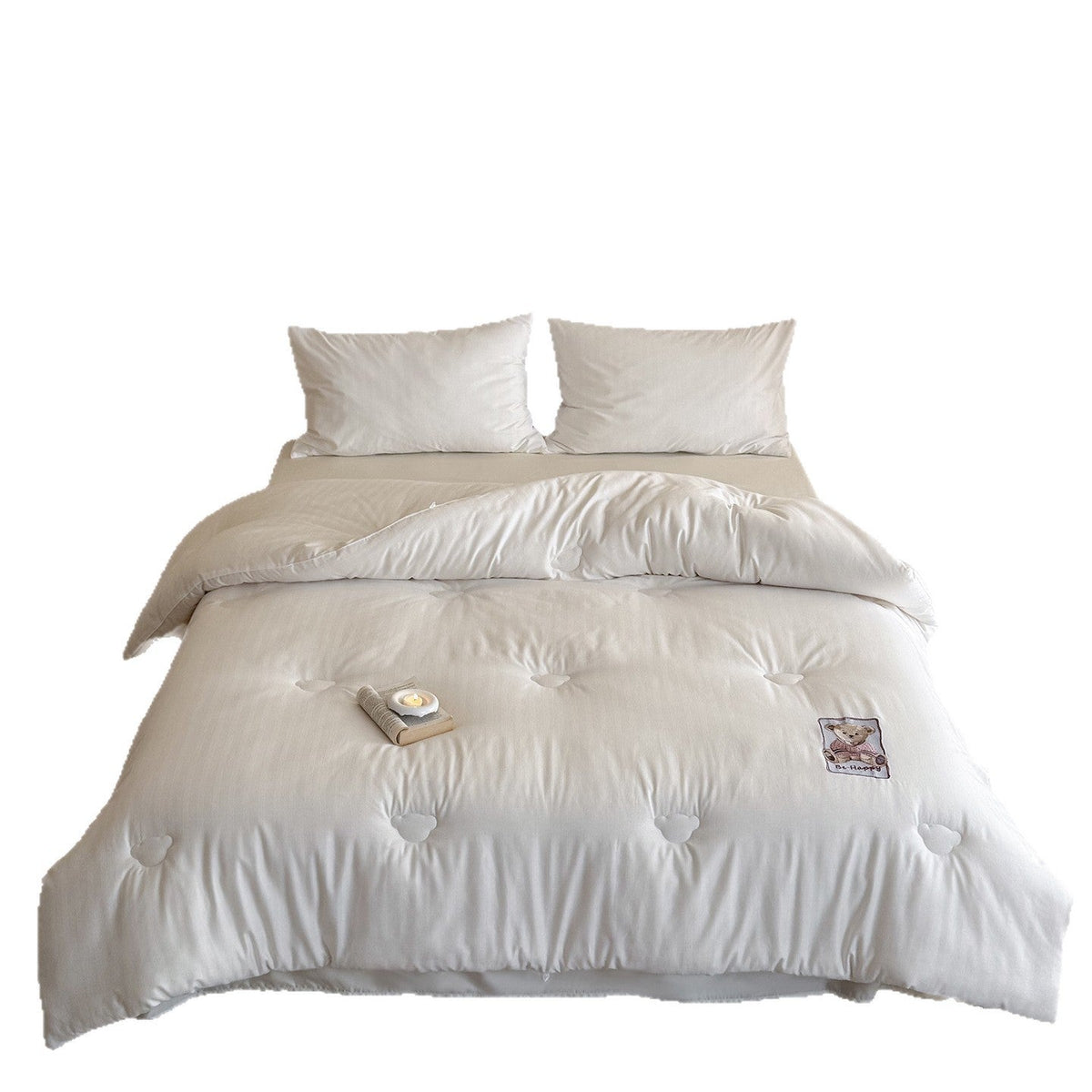 Quilted duvet with teddy applique and breathable microfiber filling — product view 5