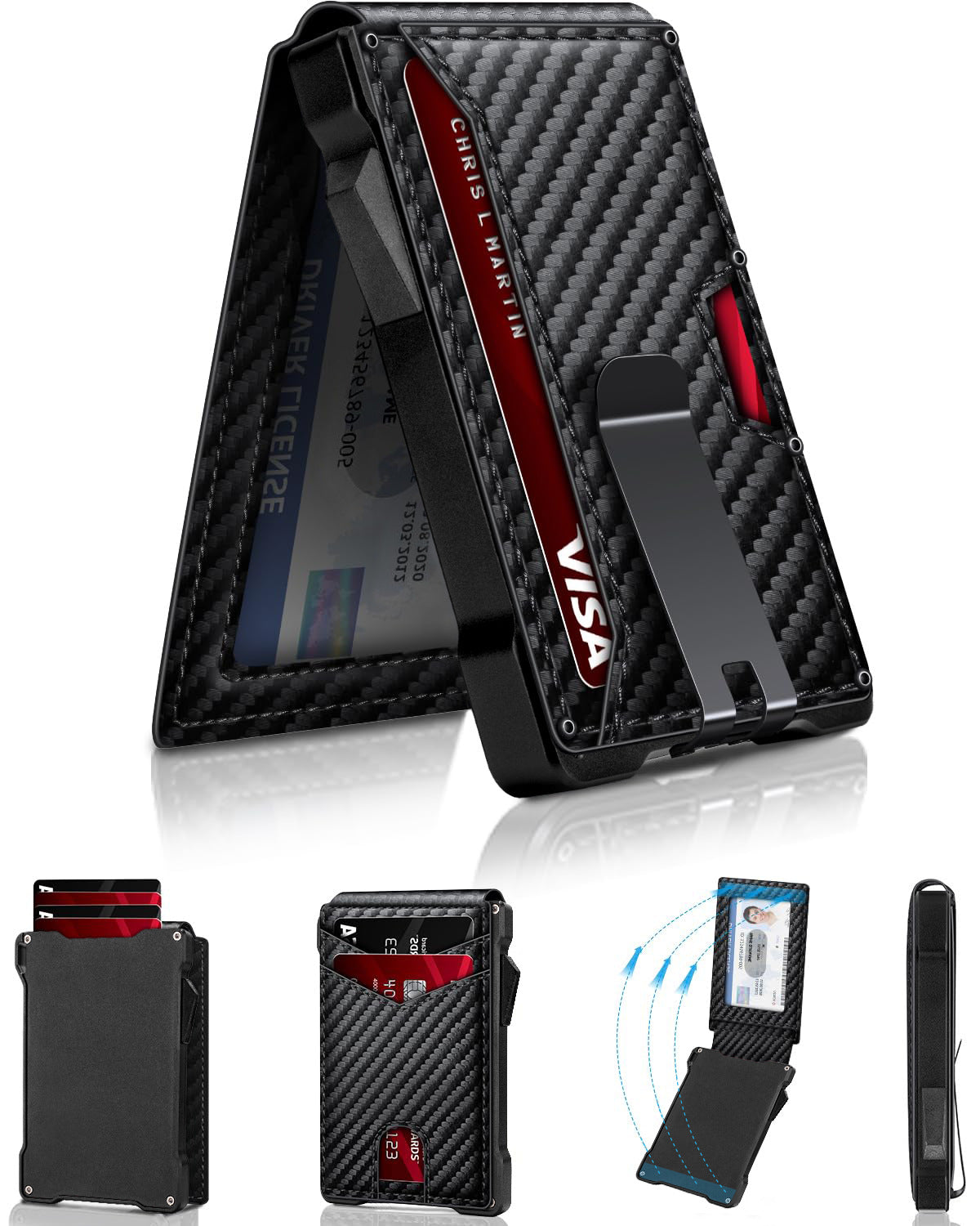 Carbon Fiber Slim Cardholder LoungeYard — product view 3