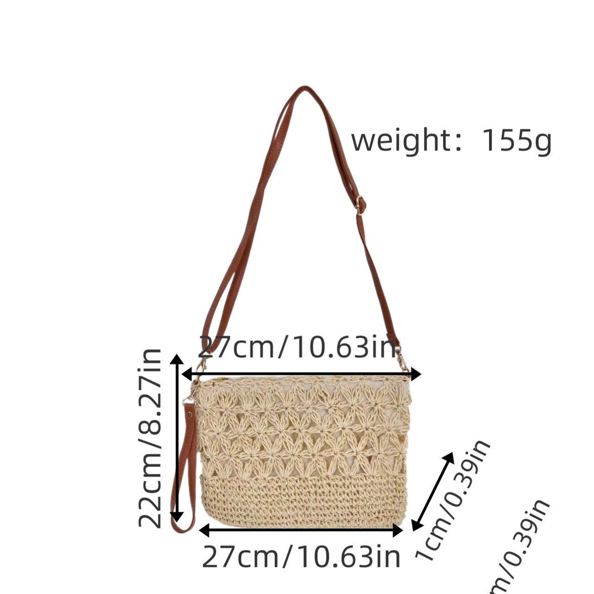 Shoulder bag with elaborate crochet designs LoungeYard — product view 5