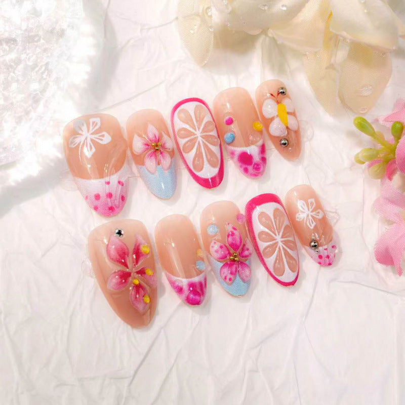 Premium Floral Design Press-On Nails — product view 2