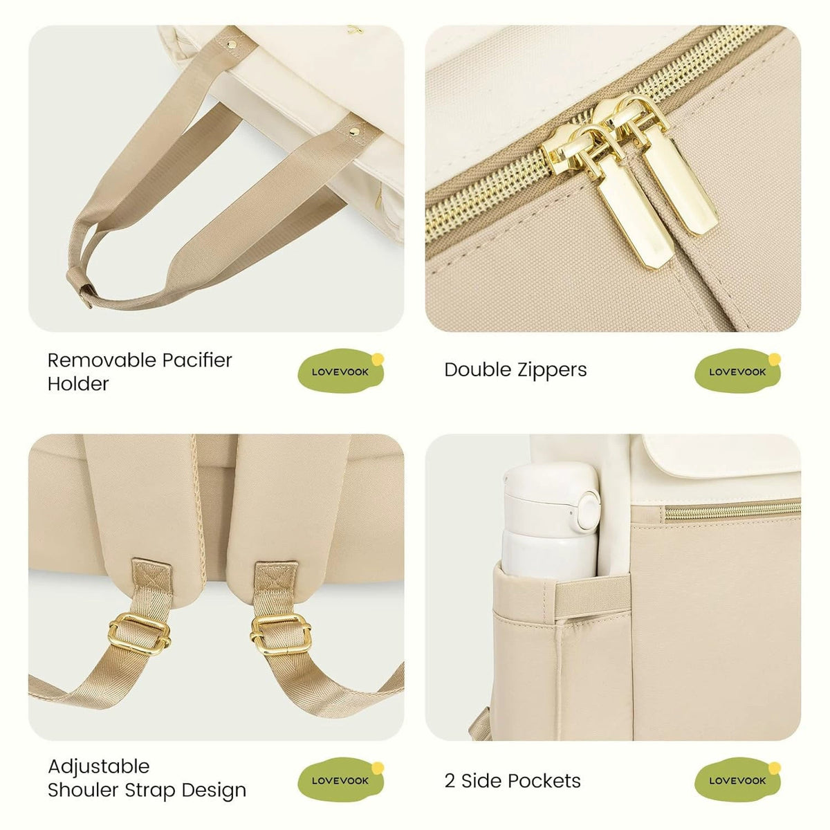Multifunctional handbag with detachable backpack straps LoungeYard — product view 4