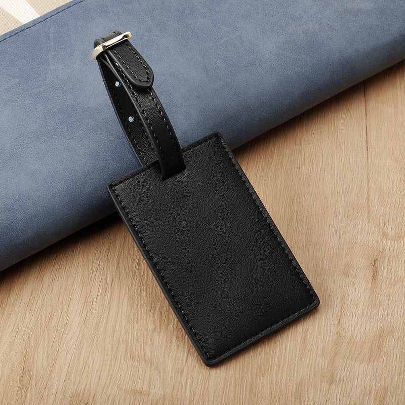 Premium Leather Luggage Tag LoungeYard — product view 4
