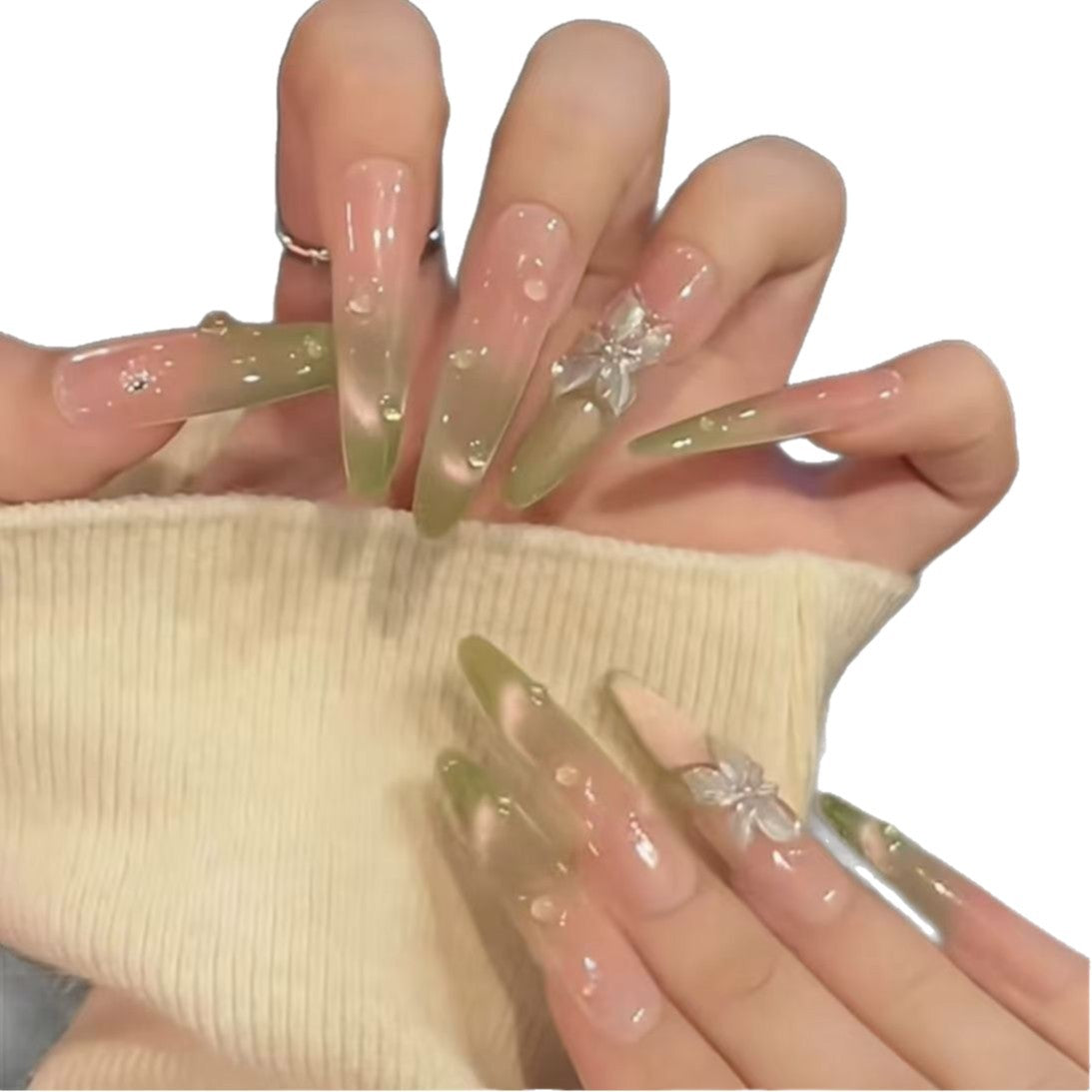 Glittering Stiletto Nail Art Extensions — product view 5