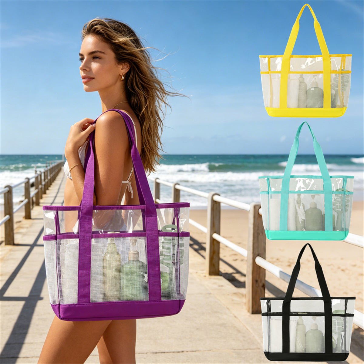 Spacious Clear Tote Bag LoungeYard — product view 1