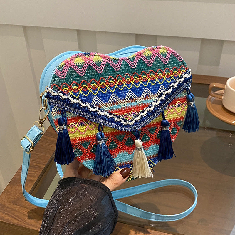 Bohemian Heart-Shaped Crossbody Bag — product view 3