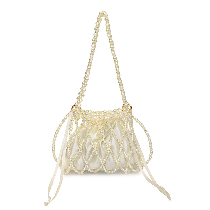 Decorative Beaded Drawstring Handbag — product view 2