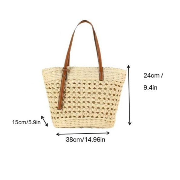 Handwoven Beach Bag in Modern Design LoungeYard — product view 6