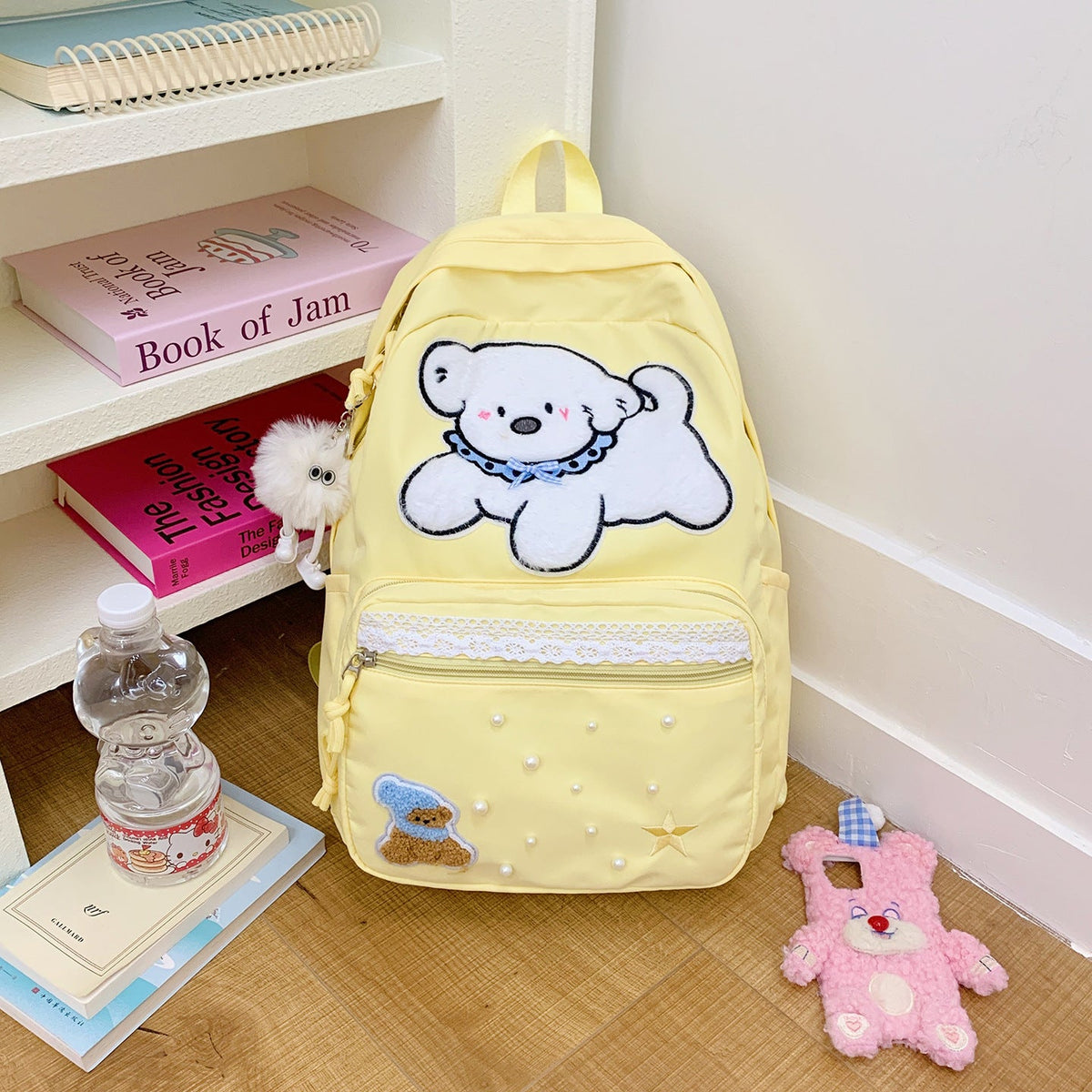 Cute Cartoon Character Print Backpack LoungeYard — product view 6