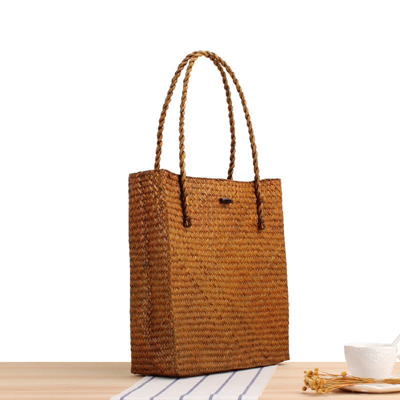 Braided Tote Bag with Two Sturdy Handles LoungeYard — product view 2