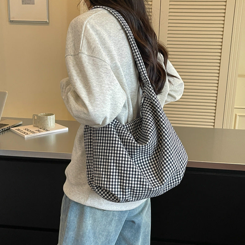 Checkered Pattern Shoulder — product view 1