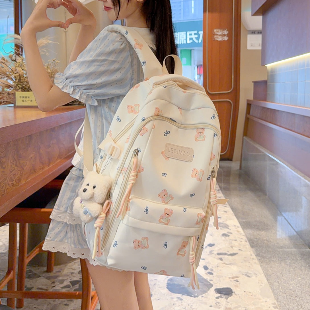 Cute Character-Printed Backpack LoungeYard — product view 1