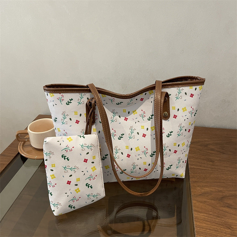 WoFloral Patterned Beach Tote Bag LoungeYard — product view 3