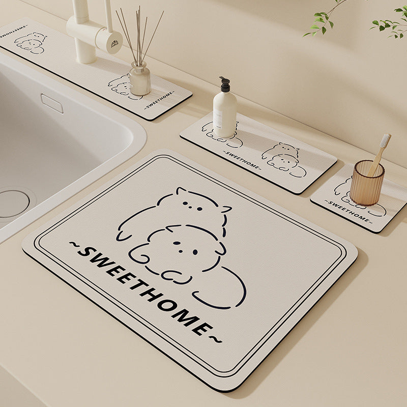 Cartoon Bear-Themed Bath Mat — product view 7