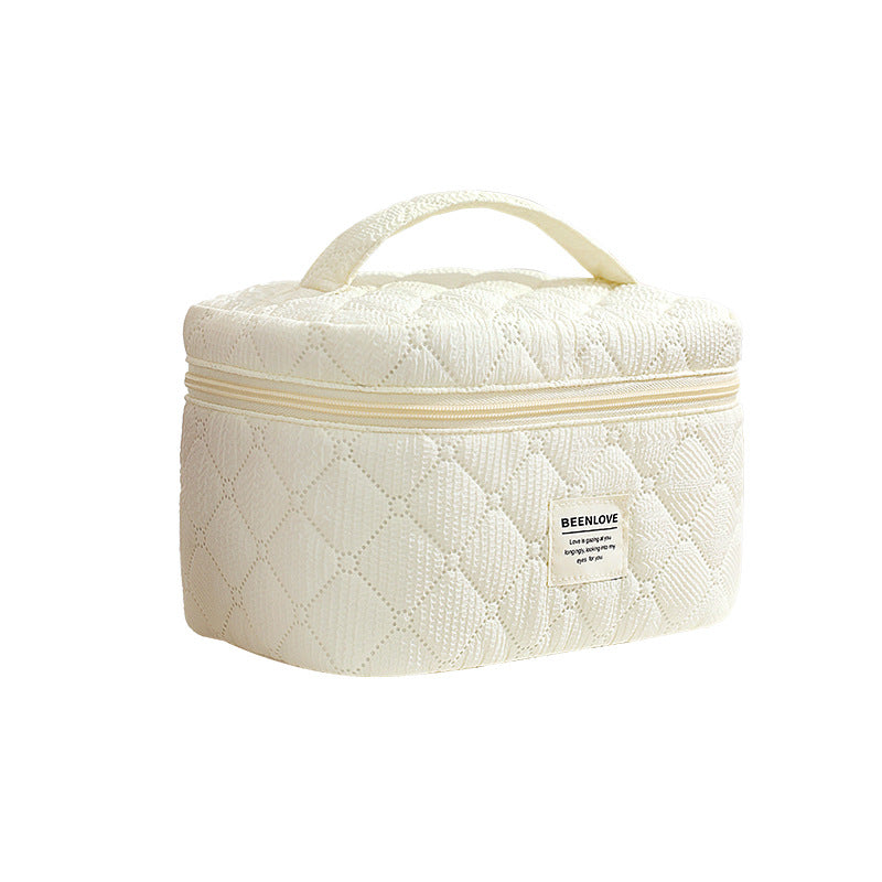 Quilted Multi-Compartment Makeup Organizer LoungeYard — product view 4