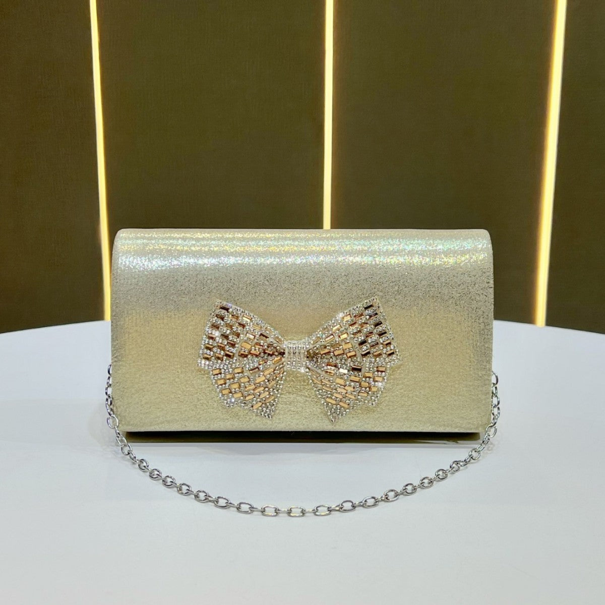 Bow-Decorated Evening Clutch — product view 4