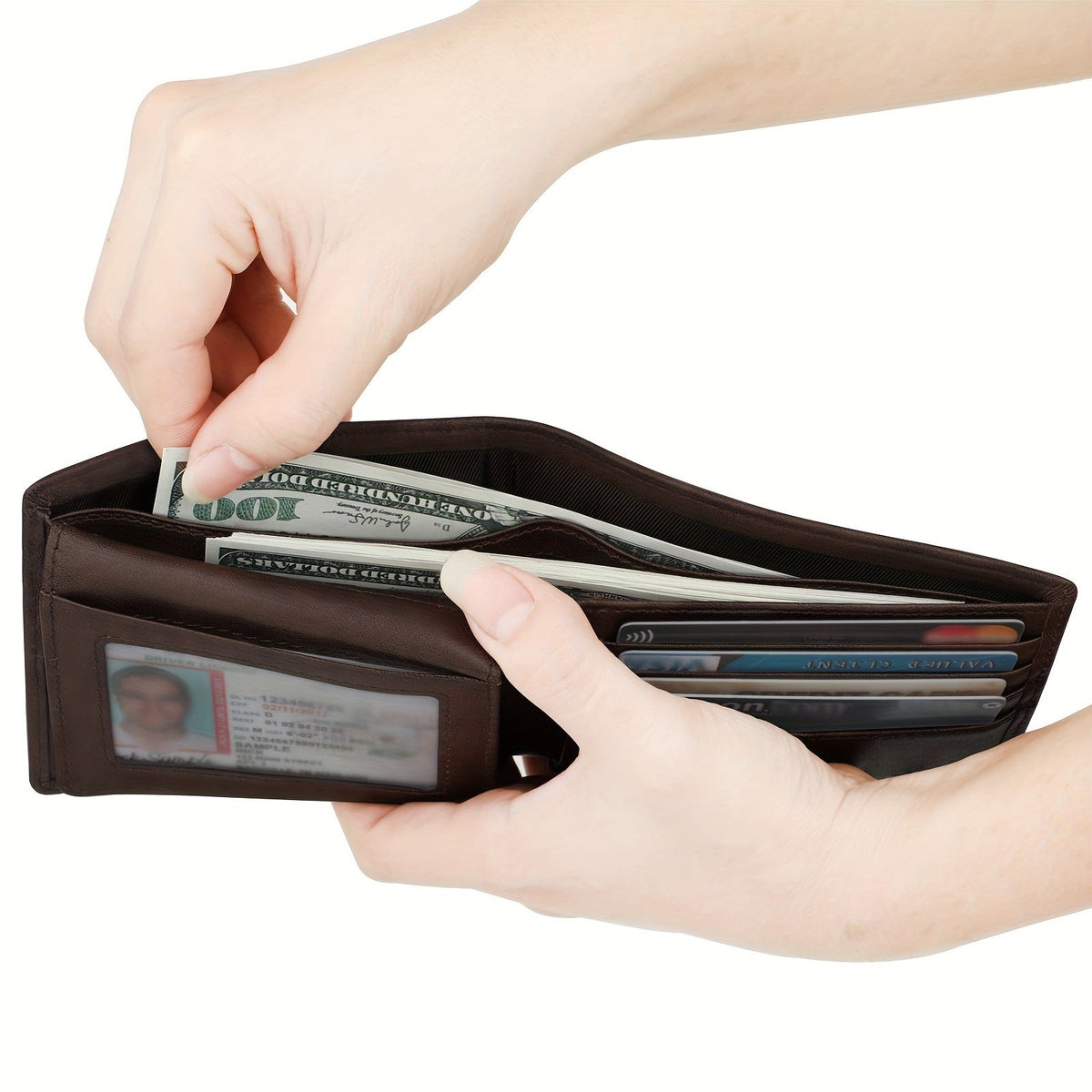 RFID-Blocking Leather Wallet LoungeYard — product view 4