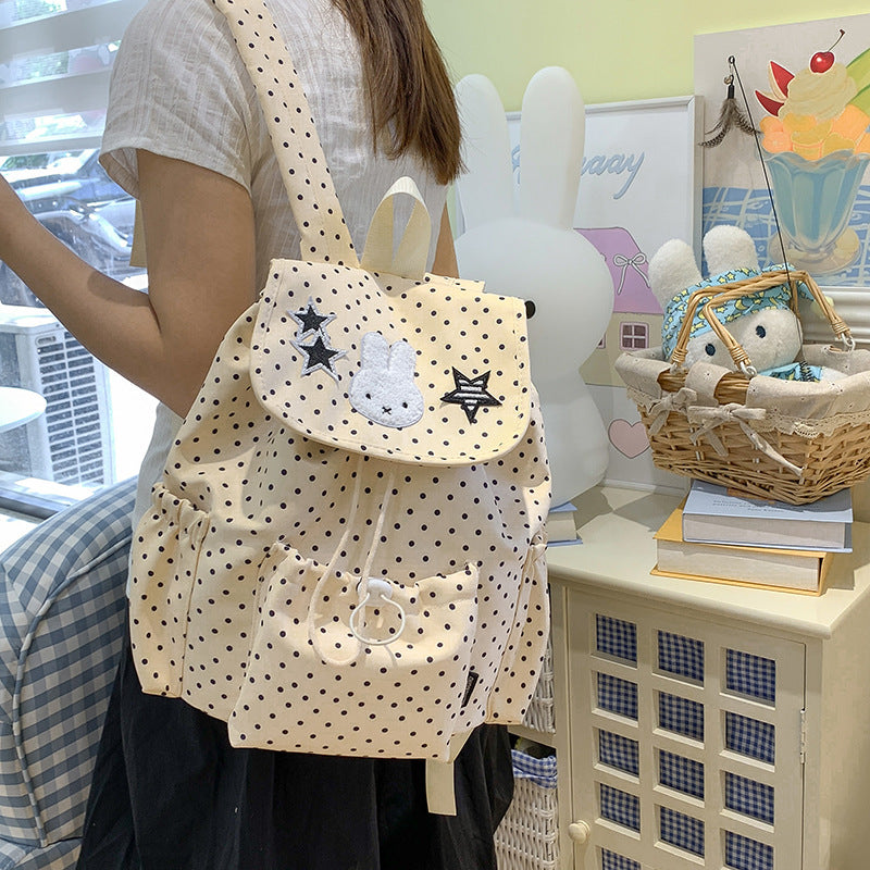 Cute Animal-Themed Polka Dot Backpack LoungeYard — product view 6