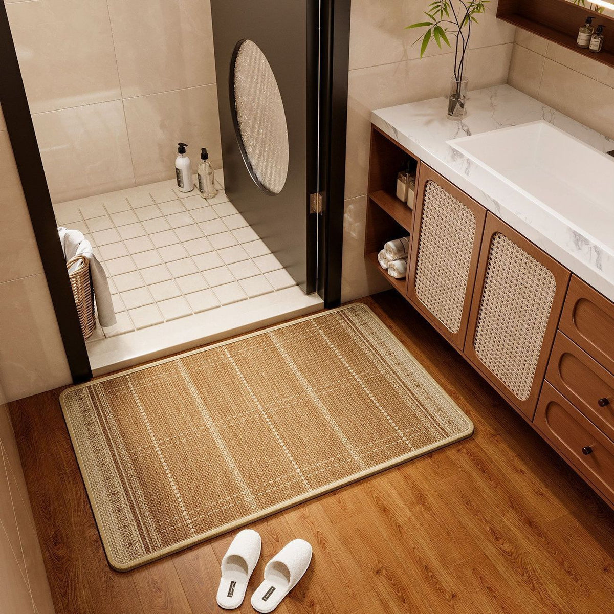 Textured Non-Slip Bathroom Mat LoungeYard — product view 4