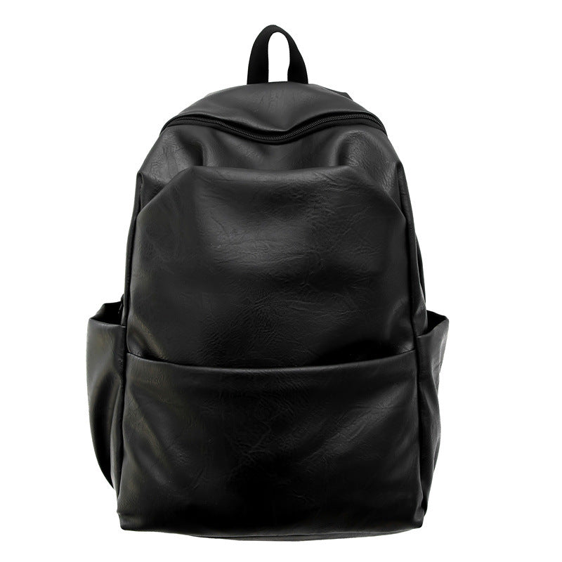 Sleek Textured Leather Backpack LoungeYard — product view 3