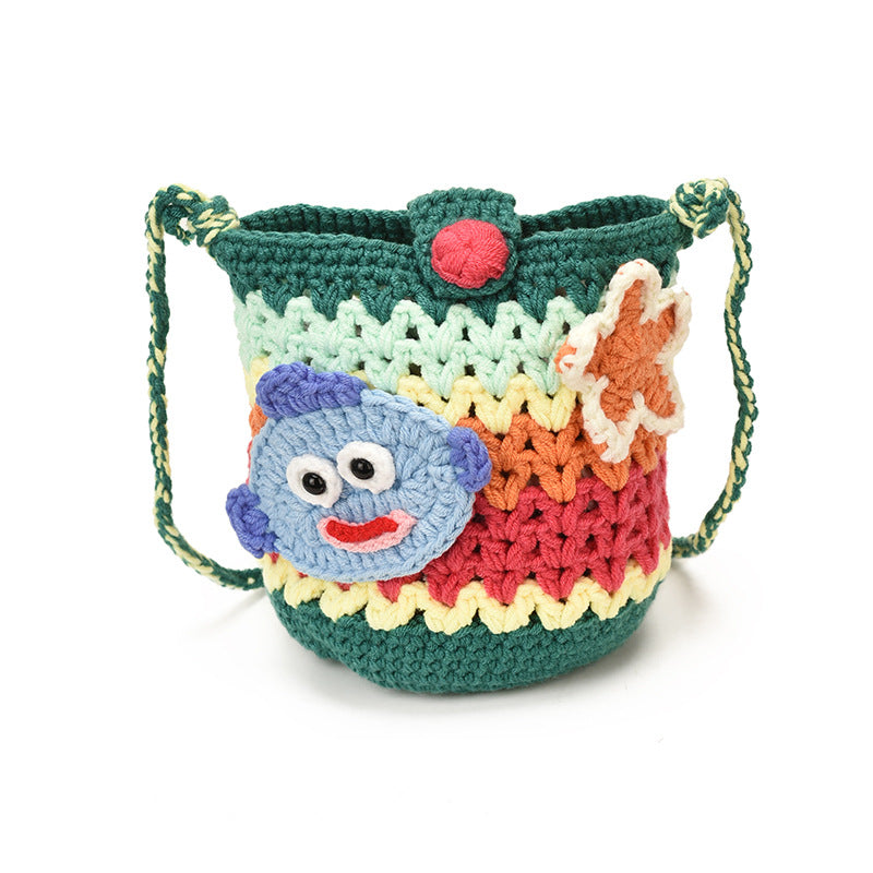 Fun Crochet Fish-Shaped Mini Bucket Bag — product view 5