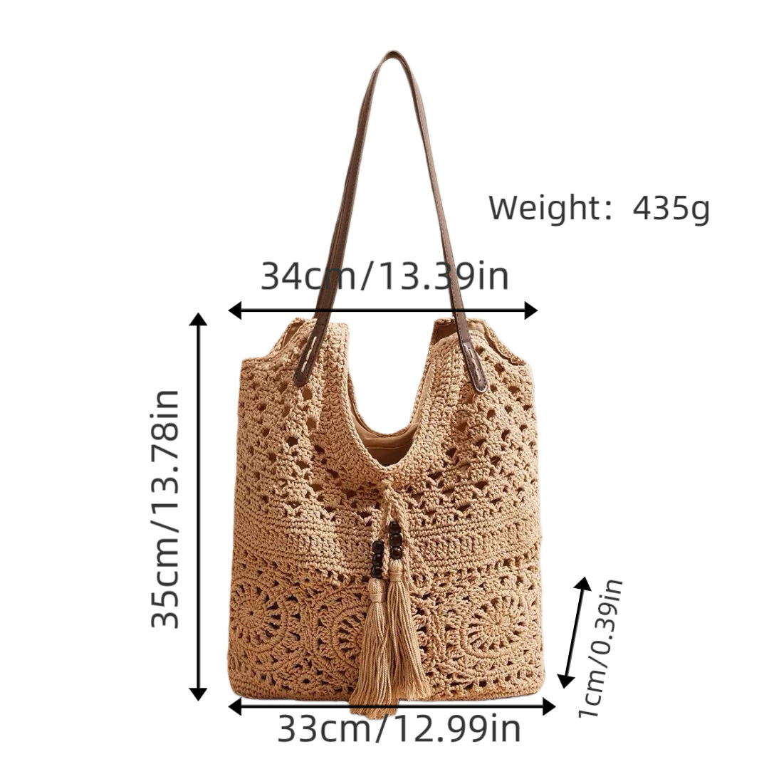 Handmade Macrame Beach Bag LoungeYard — product view 7