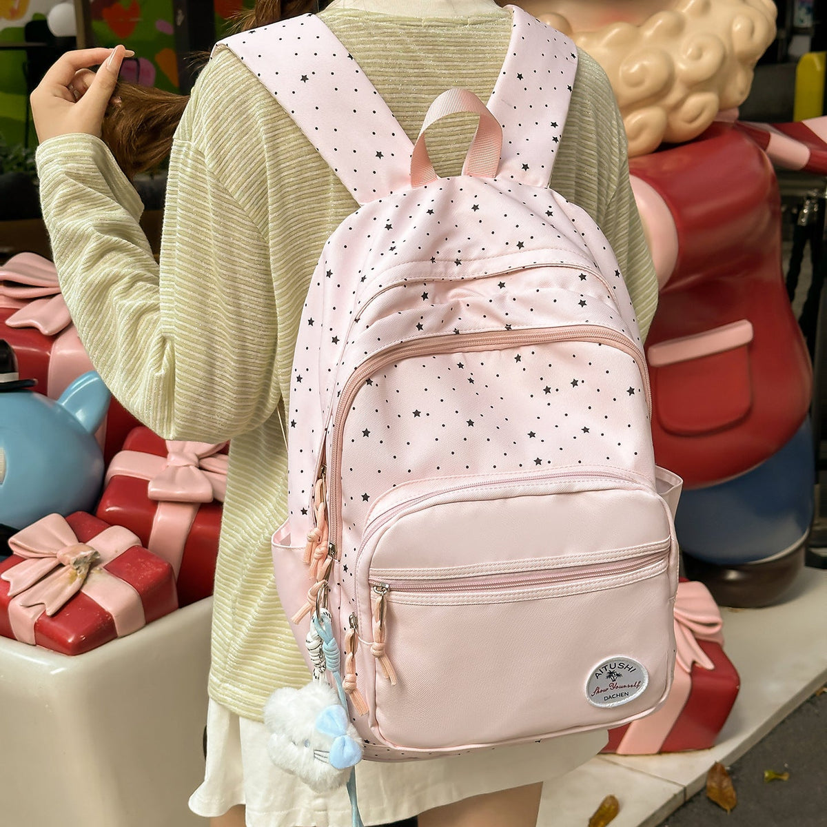 Fun Patterned School Backpack LoungeYard — product view 2
