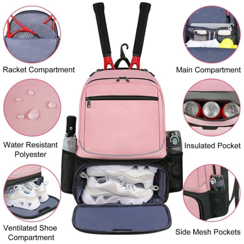Multi-Compartment Sports Backpack with Shoe Storage LoungeYard — product view 5