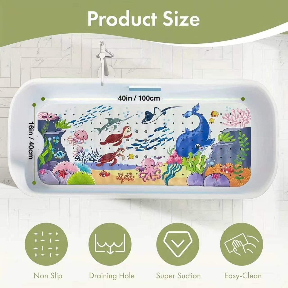 Decorative Ocean Shell Bath Mat LoungeYard — product view 6