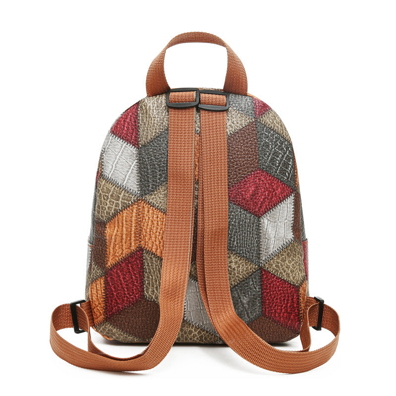Women's Geometric Patterned Mini Backpack LoungeYard — product view 4