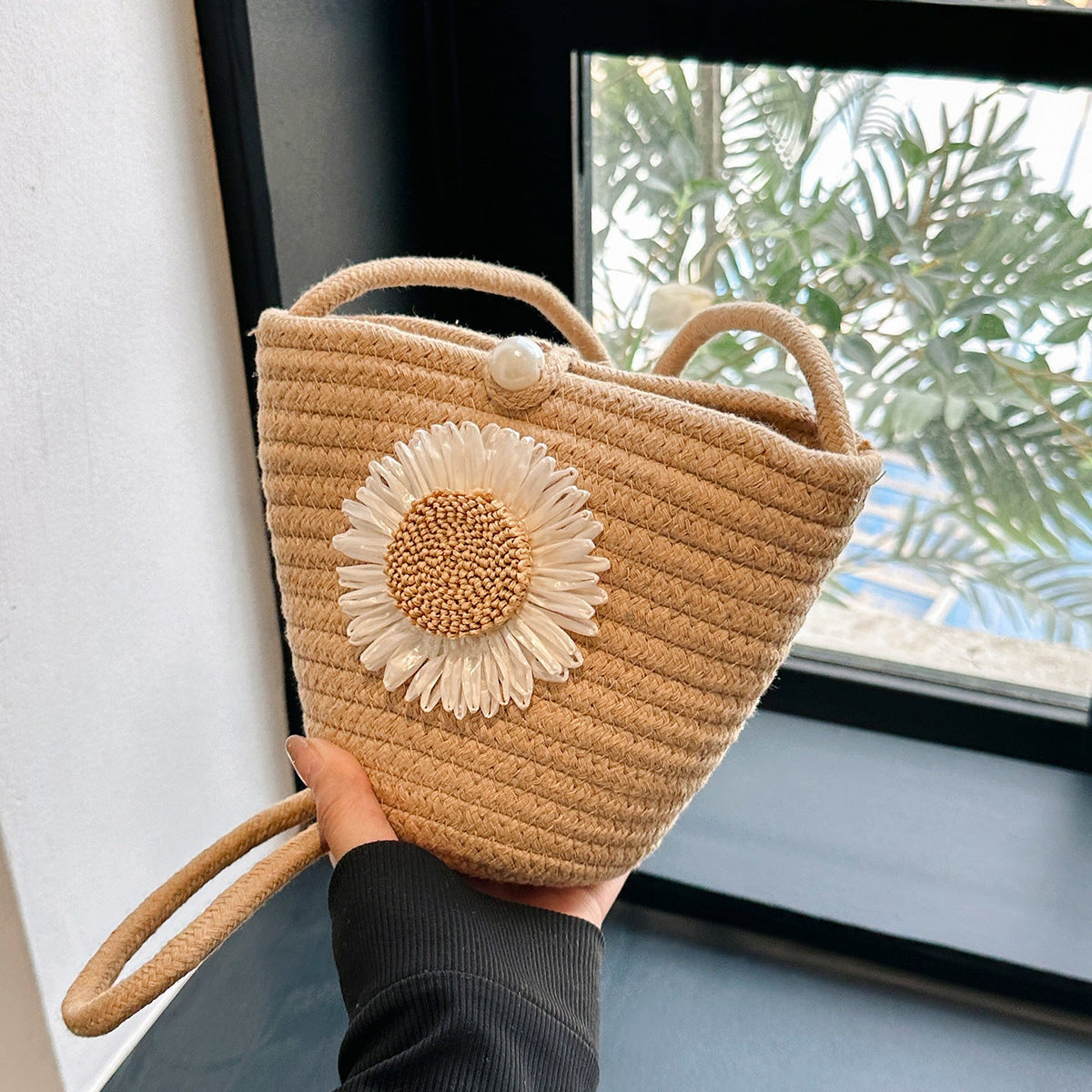 Floral Accent Handcrafted Shoulder Bag — product view 3