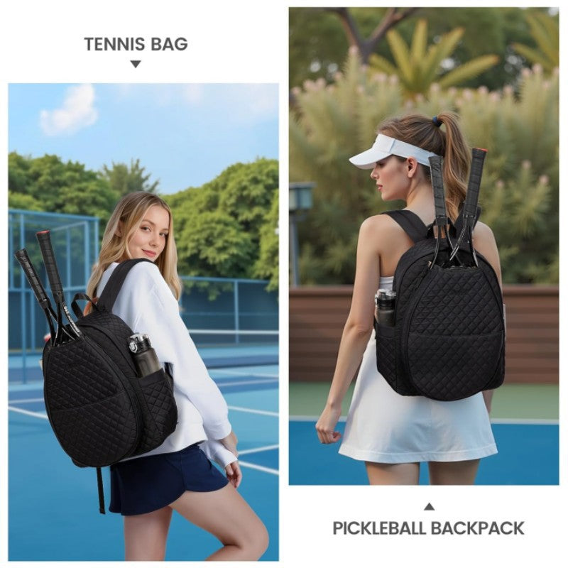 Stylish Quilted Tennis Backpack LoungeYard — product view 3