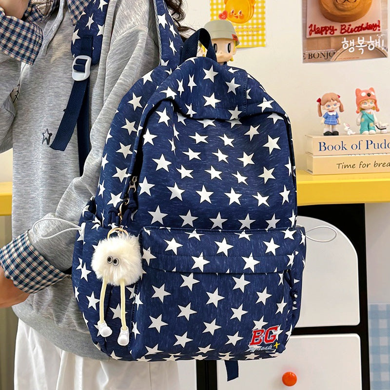 Star-Patterned Casual Backpack LoungeYard — product view 3