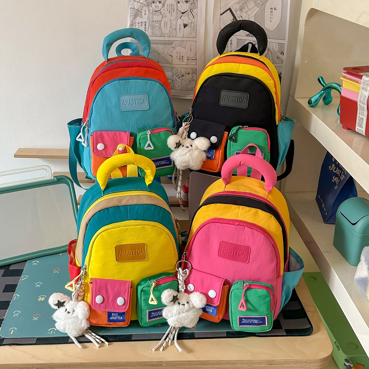 Colorful Multi-Compartment Casual Backpack LoungeYard — product view 4